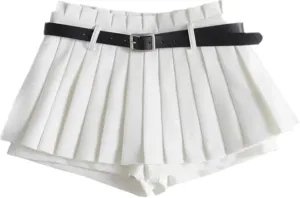 Women Sexy Pleated Mini Skirt Lace Ruffle Solid Lingerie Short Skirts Mini Skirts With Shorts Sexy Gothic Mini Skirt