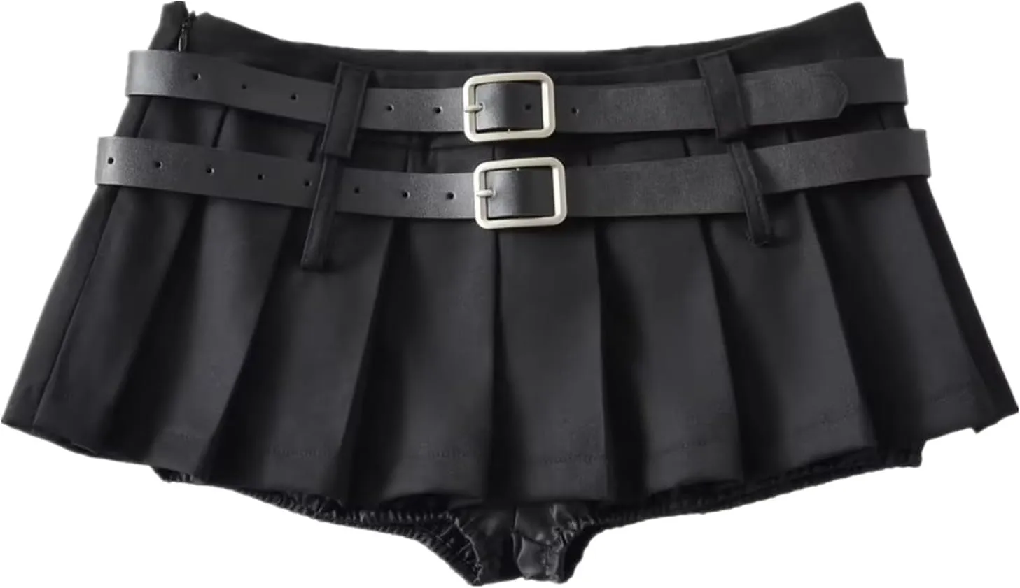 Women Sexy Pleated Mini Skirt Lace Ruffle Solid Lingerie Short Skirts Mini Skirts With Shorts Sexy Gothic Mini Skirt