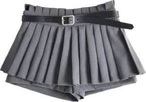 Women Sexy Pleated Mini Skirt Lace Ruffle Solid Lingerie Short Skirts Mini Skirts With Shorts Sexy Gothic Mini Skirt