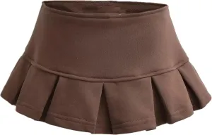 Women Sexy Pleated Mini Skirt Lace Ruffle Solid Lingerie Short Skirts Mini Skirts With Shorts Sexy Gothic Mini Skirt