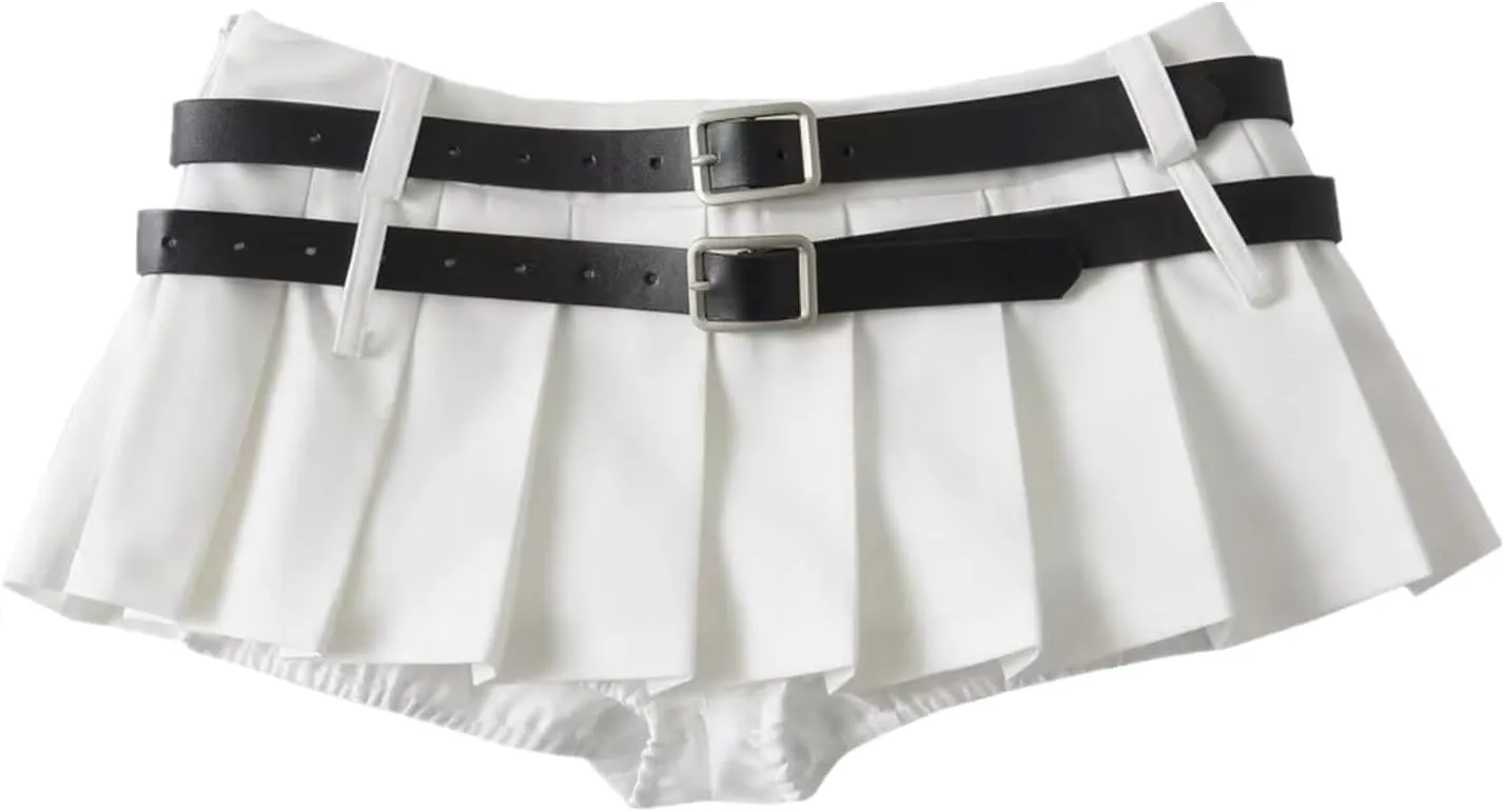 Women Sexy Pleated Mini Skirt Lace Ruffle Solid Lingerie Short Skirts Mini Skirts With Shorts Sexy Gothic Mini Skirt