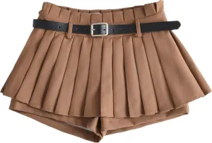Women Sexy Pleated Mini Skirt Lace Ruffle Solid Lingerie Short Skirts Mini Skirts With Shorts Sexy Gothic Mini Skirt