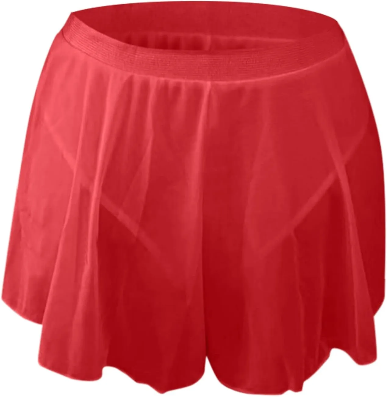 Women Sexy Pleated Mini Skirts Elastic High Waisted Shorts Ruffled Flowy Lingerie Culottes Underpants
