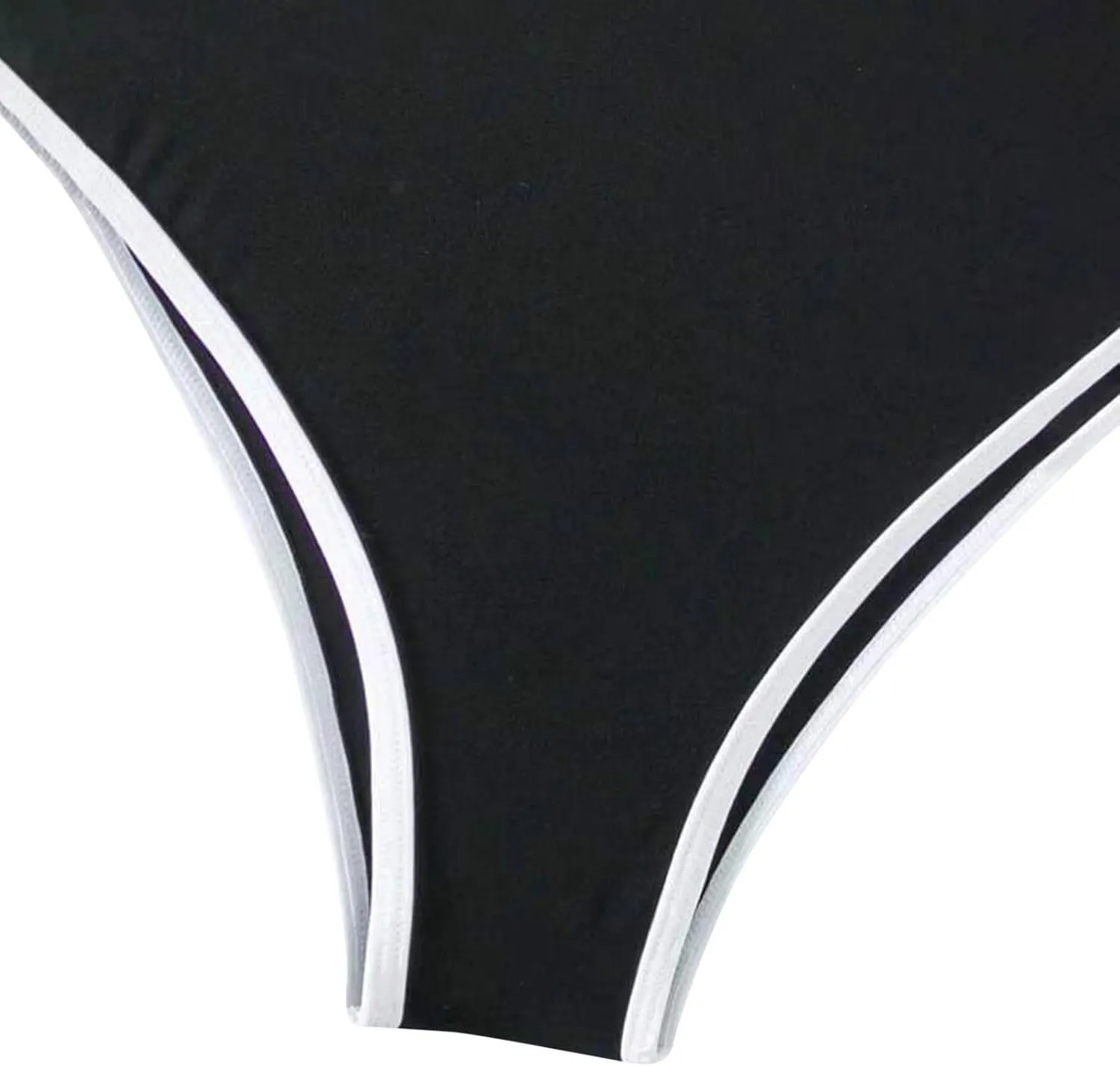 Women's High Cut One Piece Swimsuit Tummy Control Bathing Suit Criss Cross Backless Round Neck Modest Sporty Swimwear