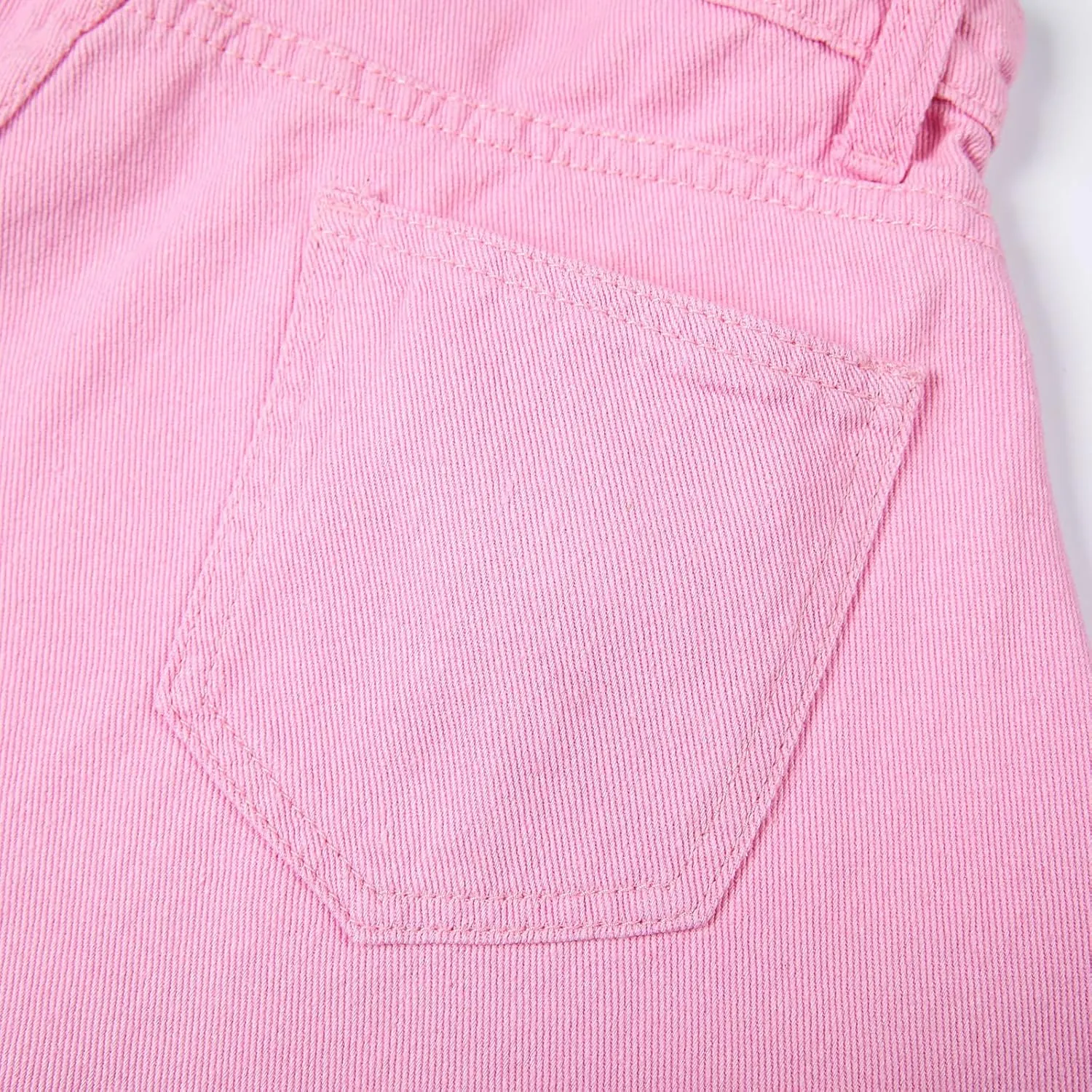 Women's High Elastic Waisted Denim Shorts Ruffle Raw Hem Jean Short Wide Leg Flared A Line Pleated Denim Jean Short