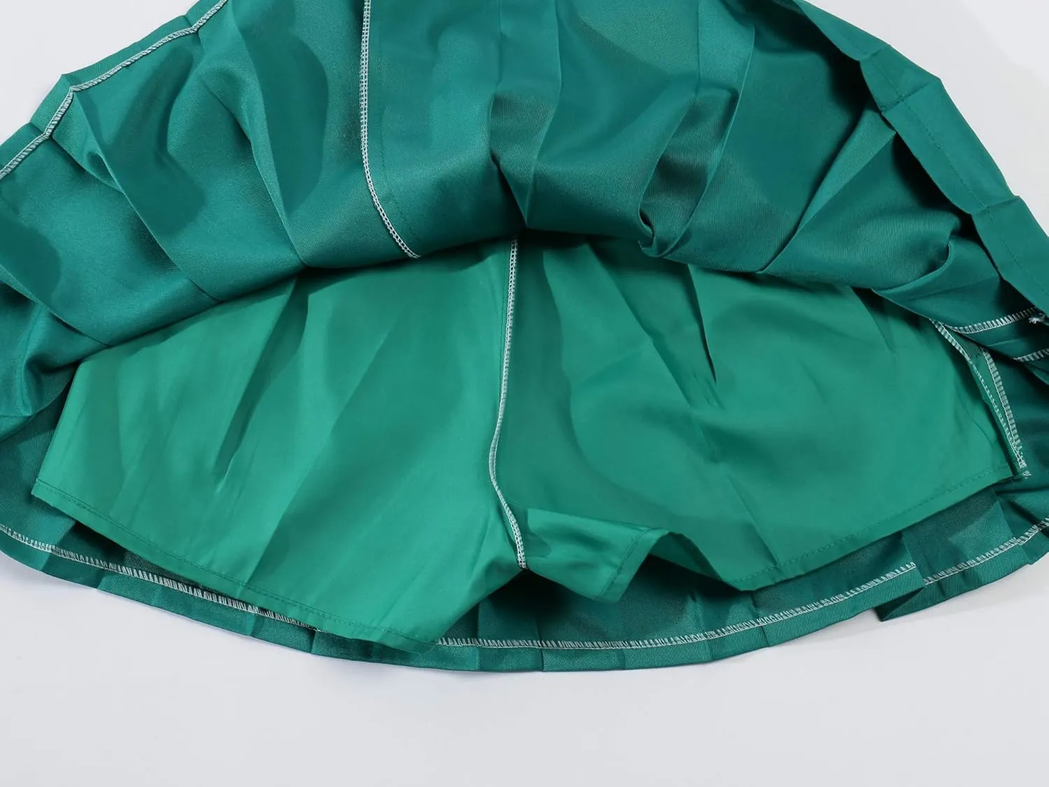 Women's High Waisted Pleated Mini Skirt A-line Shorts with Elastic Wide Waistband