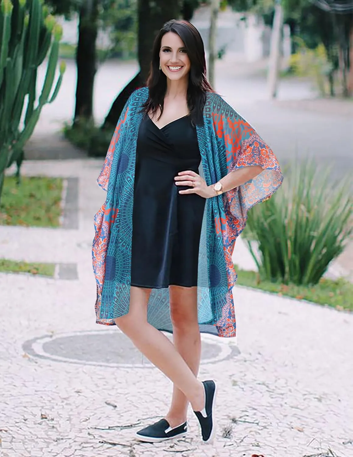 Women's Kimono Swimsuit Coverups Summer Beach Casual Loose Cardigans for Swimwear