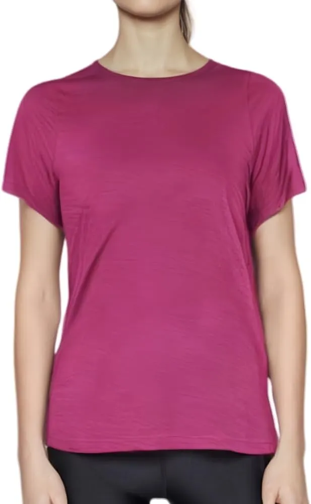 Women’s Merino Wool Short Sleeve T Shirt Lightweight Base Layer Tee Resistance Tops