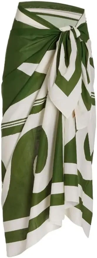 Women's One Piece Swimsuit with Cover Up Set Wrap Skirt Sleeveless Floral Beach Swimwear Sarong Bathing Suit