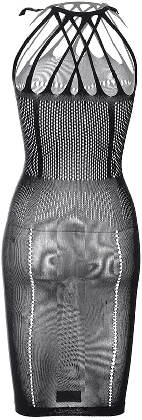 Women's Sexy Bodystocking Strap Bodysuits Thigh Lingerie Fishnet
