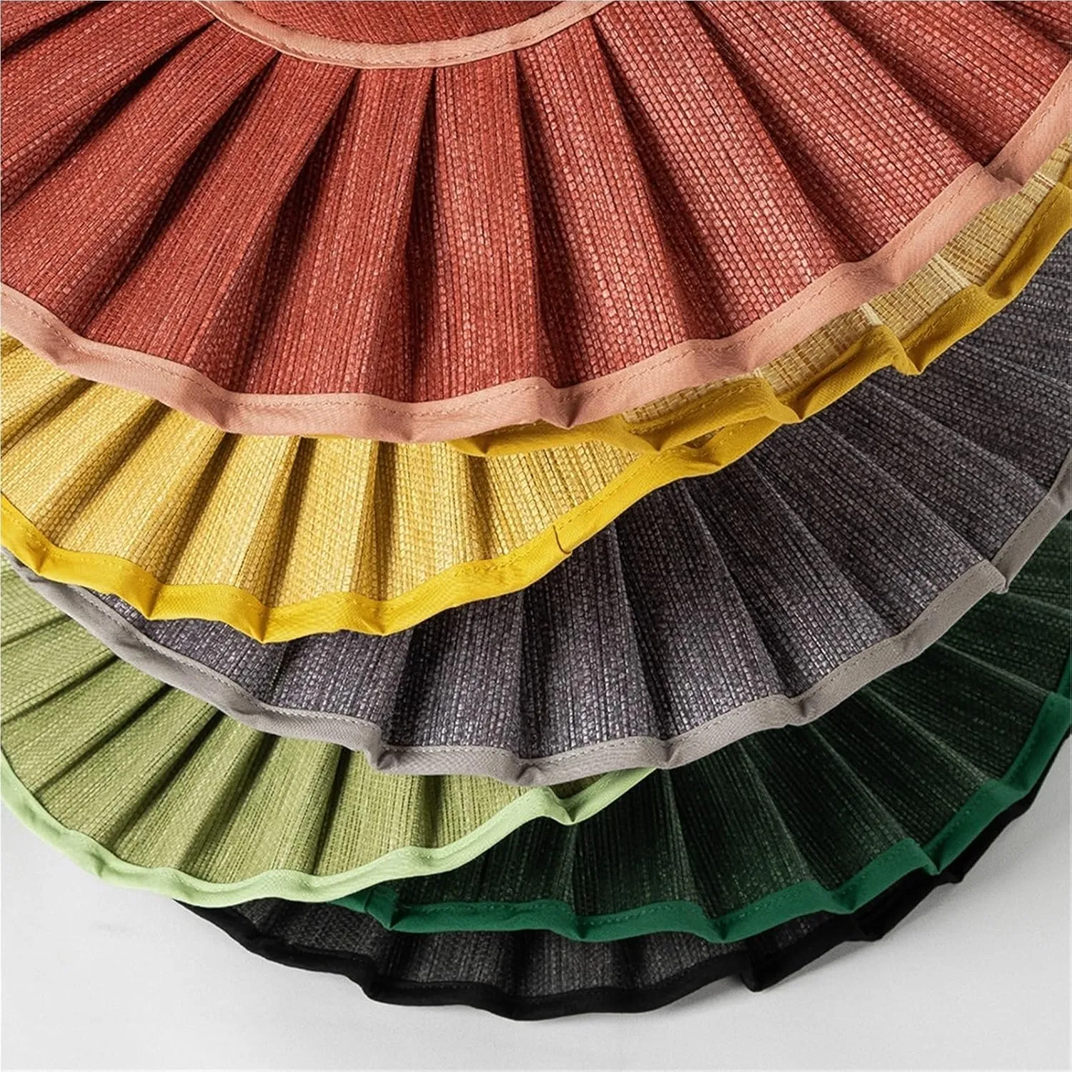 Women’s Summer Foldable Pleated Straw Sun Hat - Wide Brim Casual Beach Hat, Lightweight Waterproof Travel Hat for Outdoor