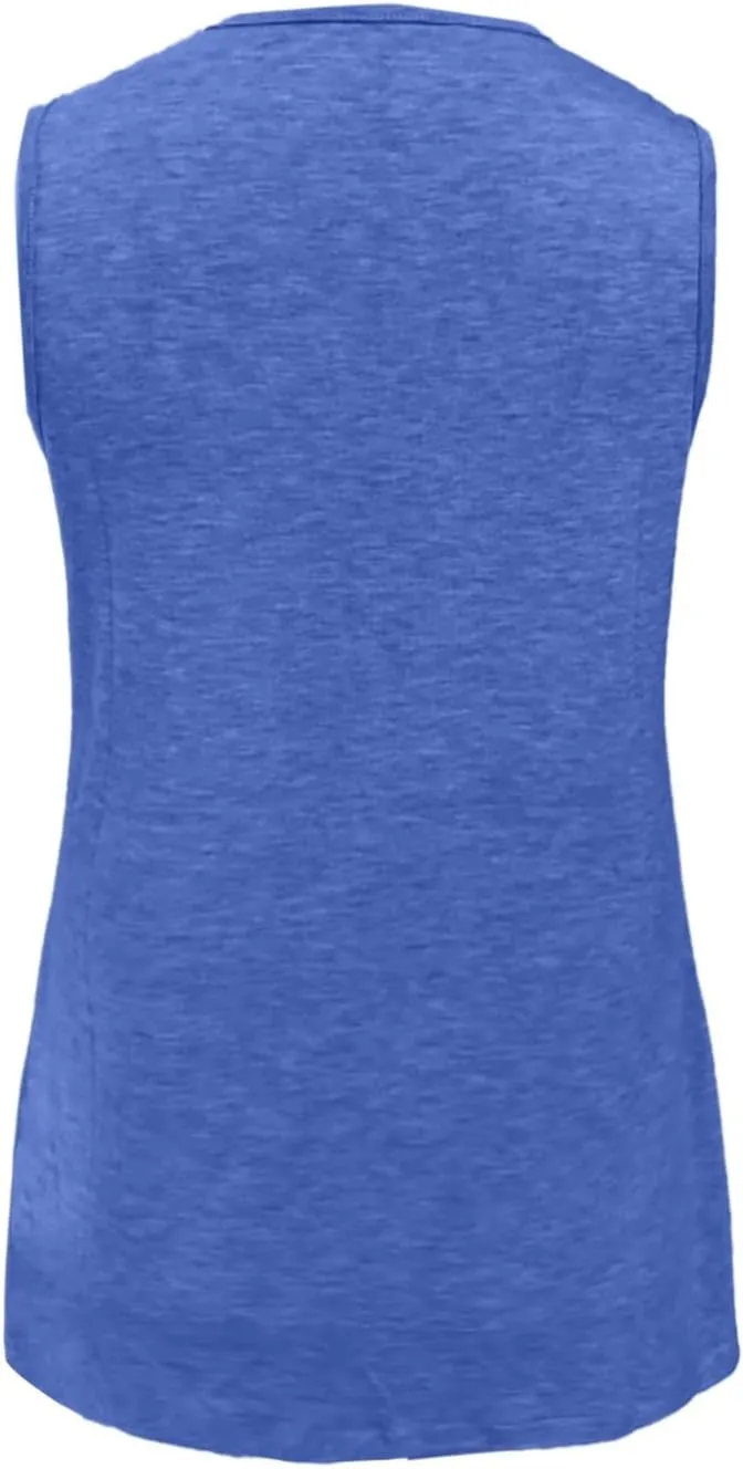 Women's Summer Tank Top Trendy 2025 Vacation Sleeveless V Neck Loose T-Shirts Beach Outfits Clothes
