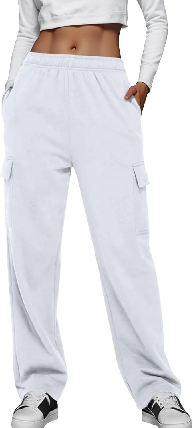 Womens Sweatpants Basics Trendy Straight Leg Casual Solid Comfy Fashion Joggers Cute Comfort Pants Trousers