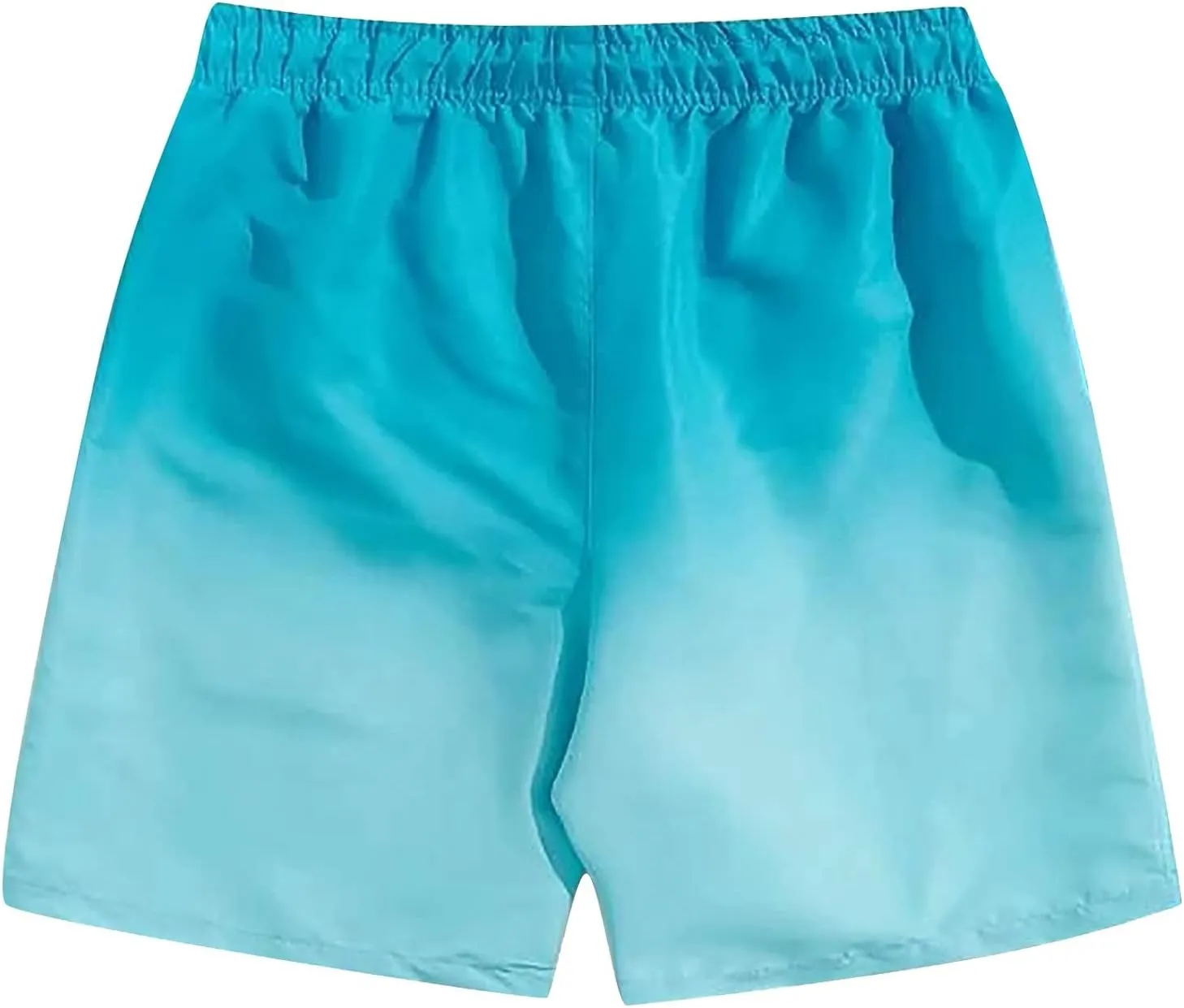 ZEFOTIM Men Swim Shorts Drawstring Quick Dry Gradient Color Trunk Board Surf Swim Suit with Pockets